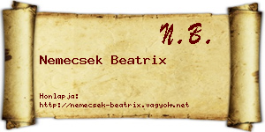 Nemecsek Beatrix névjegykártya