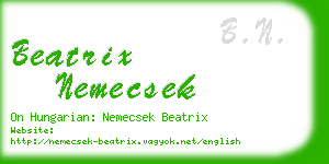 beatrix nemecsek business card